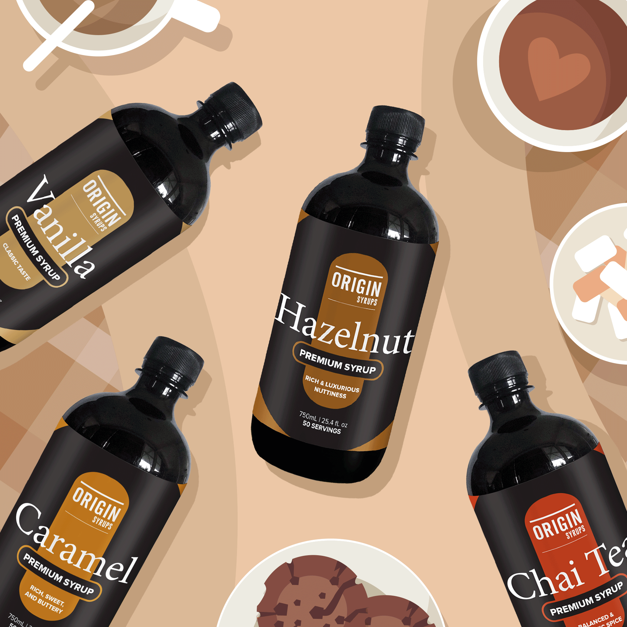 Caramel Premium Coffee Syrup - Origin Tea