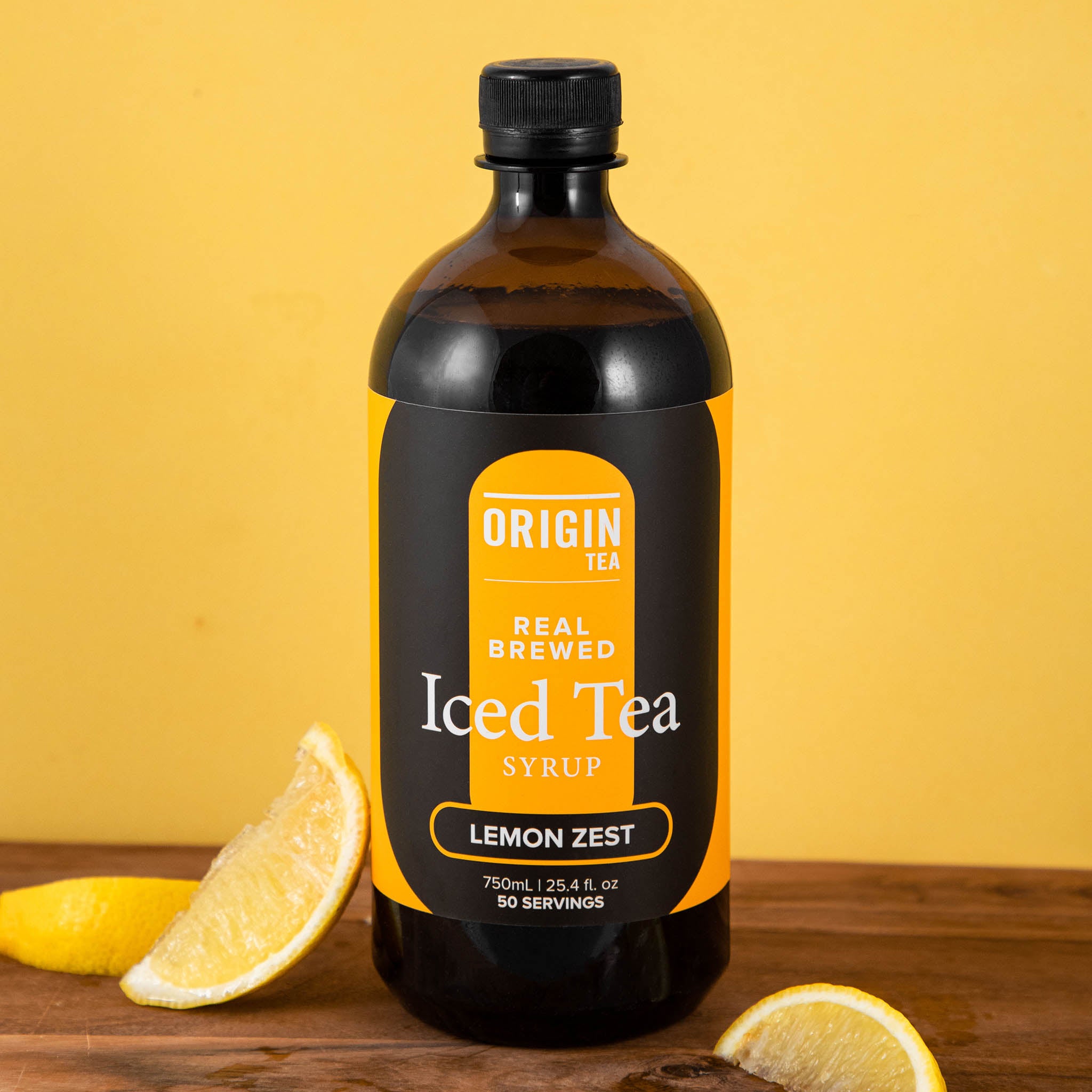 Low Sugar Lemon Zest Iced Tea Syrup - 750ml - Origin Tea