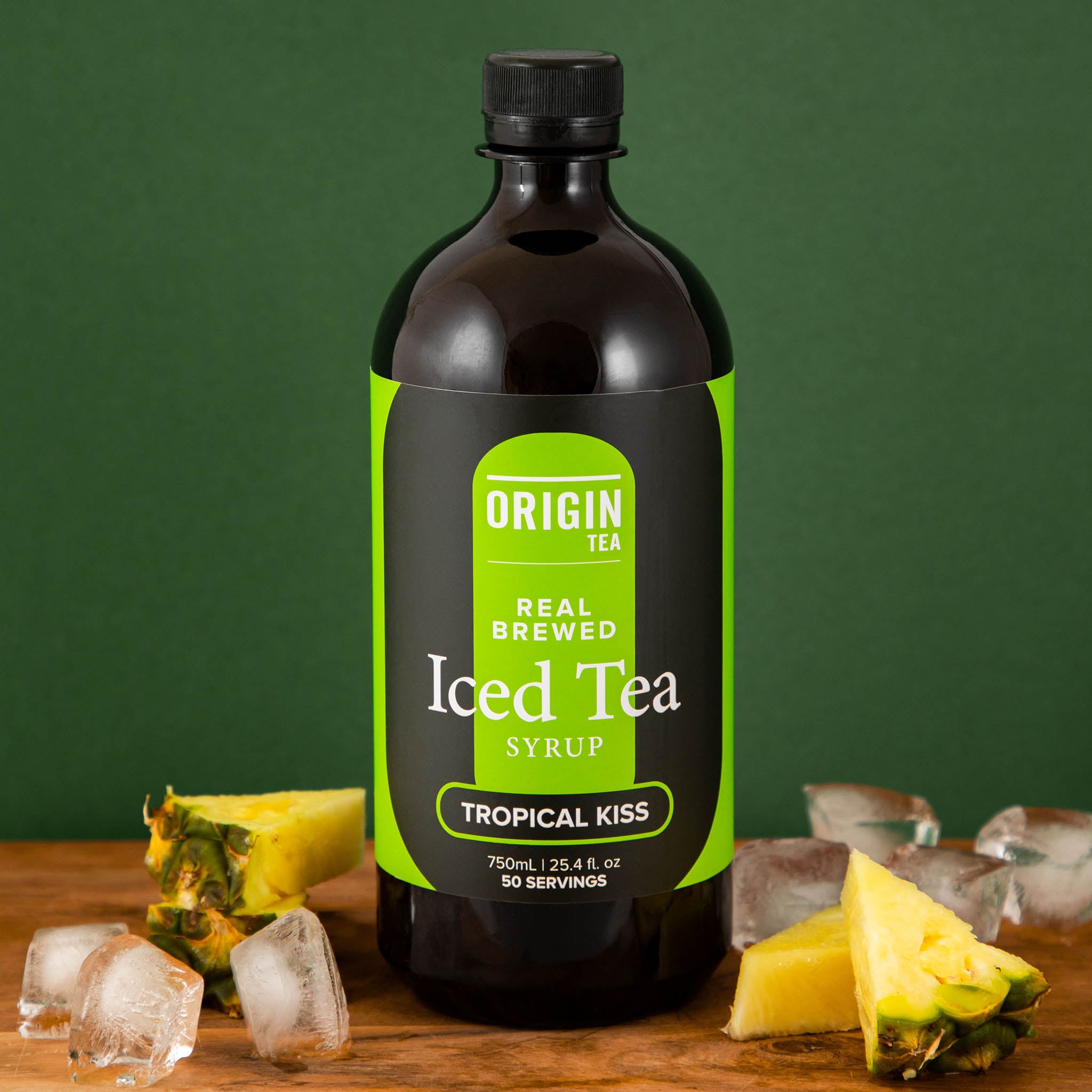 Low Sugar Tropical Kiss Iced Tea Syrup - 750ml - Origin Tea