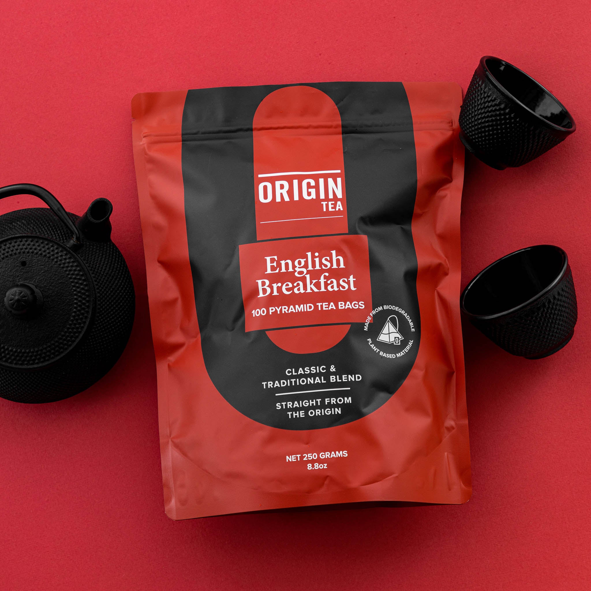 English Breakfast Pyramid Black Tea Bags - 100 Bags - Origin Tea