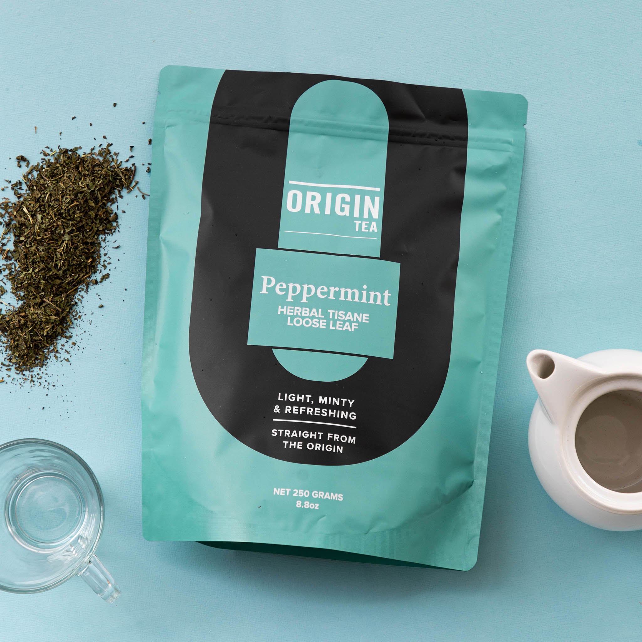 Peppermint Caffeine Free Loose Leaf Herbal Tea - 250g - Origin Tea