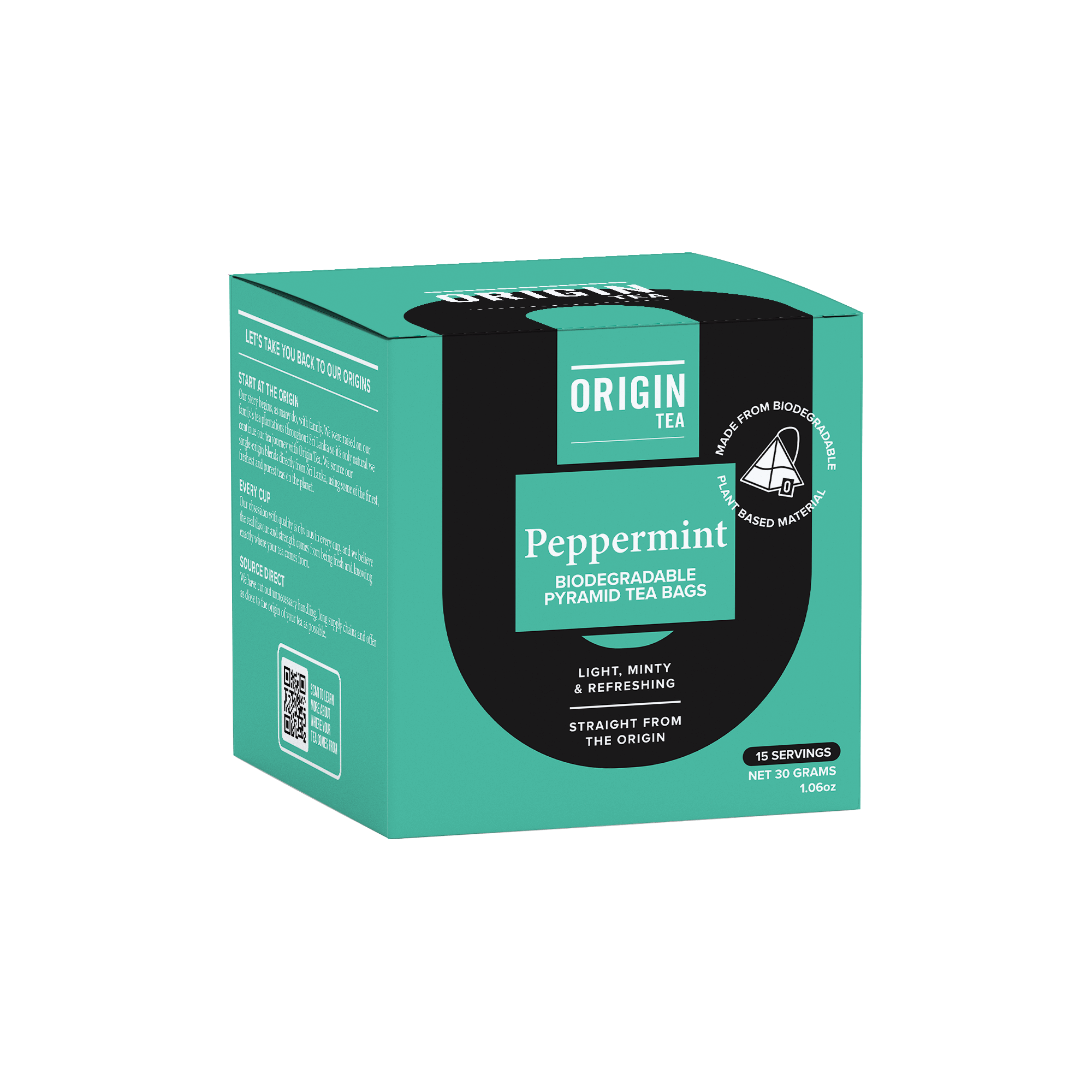 Peppermint Caffeine Free Pyramid Herbal Tea Bags